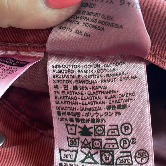 Levis 514 Mens Straight leg Red Size 33 x 32 Casual Denim Cotton blend - Picture 11 of 11